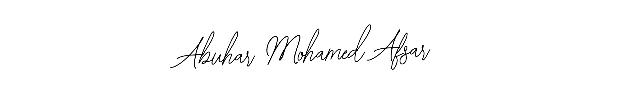 Use a signature maker to create a handwritten signature online. With this signature software, you can design (Bearetta-2O07w) your own signature for name Abuhar Mohamed Afsar. Abuhar Mohamed Afsar signature style 12 images and pictures png
