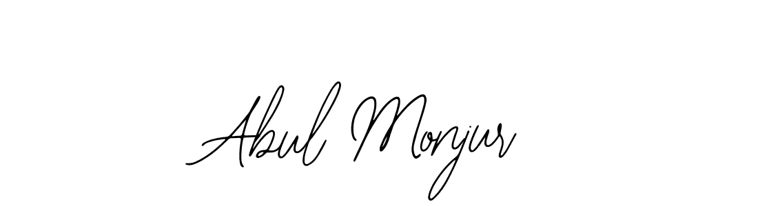 Use a signature maker to create a handwritten signature online. With this signature software, you can design (Bearetta-2O07w) your own signature for name Abul Monjur. Abul Monjur signature style 12 images and pictures png