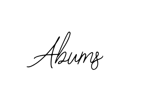 Abums stylish signature style. Best Handwritten Sign (Bearetta-2O07w) for my name. Handwritten Signature Collection Ideas for my name Abums. Abums signature style 12 images and pictures png