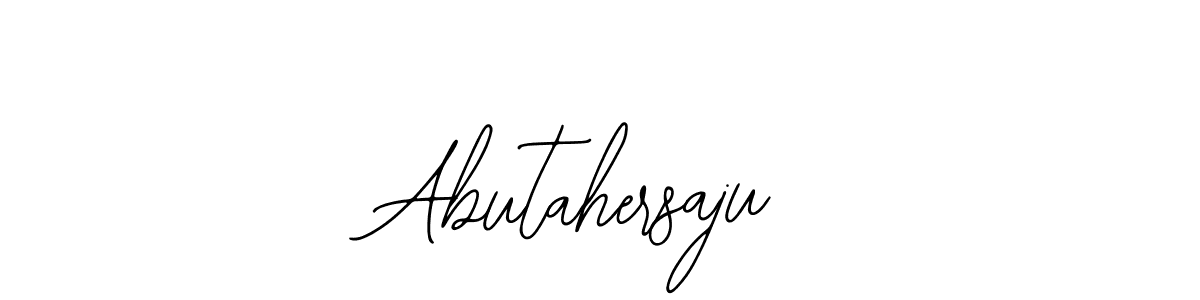 How to make Abutahersaju name signature. Use Bearetta-2O07w style for creating short signs online. This is the latest handwritten sign. Abutahersaju signature style 12 images and pictures png