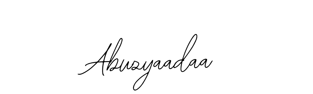 How to make Abuzyaadaa signature? Bearetta-2O07w is a professional autograph style. Create handwritten signature for Abuzyaadaa name. Abuzyaadaa signature style 12 images and pictures png