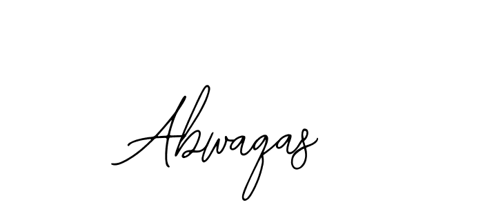 How to make Abwaqas name signature. Use Bearetta-2O07w style for creating short signs online. This is the latest handwritten sign. Abwaqas signature style 12 images and pictures png