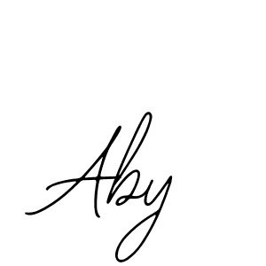 You should practise on your own different ways (Bearetta-2O07w) to write your name (Aby) in signature. don't let someone else do it for you. Aby signature style 12 images and pictures png