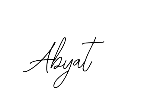 You should practise on your own different ways (Bearetta-2O07w) to write your name (Abyat) in signature. don't let someone else do it for you. Abyat signature style 12 images and pictures png