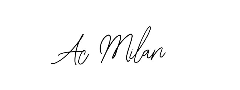 How to make Ac Milan name signature. Use Bearetta-2O07w style for creating short signs online. This is the latest handwritten sign. Ac Milan signature style 12 images and pictures png