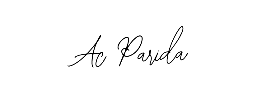 if you are searching for the best signature style for your name Ac Parida. so please give up your signature search. here we have designed multiple signature styles  using Bearetta-2O07w. Ac Parida signature style 12 images and pictures png