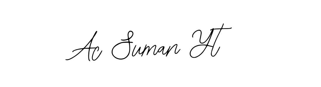 Also You can easily find your signature by using the search form. We will create Ac Suman Yt name handwritten signature images for you free of cost using Bearetta-2O07w sign style. Ac Suman Yt signature style 12 images and pictures png