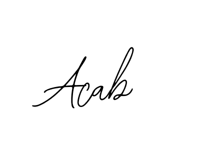 Use a signature maker to create a handwritten signature online. With this signature software, you can design (Bearetta-2O07w) your own signature for name Acab. Acab signature style 12 images and pictures png