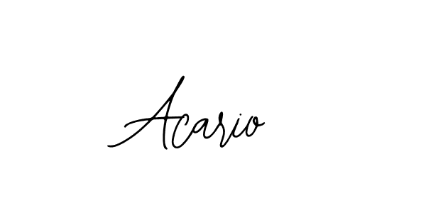 How to make Acario signature? Bearetta-2O07w is a professional autograph style. Create handwritten signature for Acario name. Acario signature style 12 images and pictures png