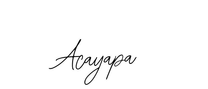 How to make Acayapa signature? Bearetta-2O07w is a professional autograph style. Create handwritten signature for Acayapa name. Acayapa signature style 12 images and pictures png