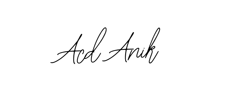 Similarly Bearetta-2O07w is the best handwritten signature design. Signature creator online .You can use it as an online autograph creator for name Acd Anik. Acd Anik signature style 12 images and pictures png