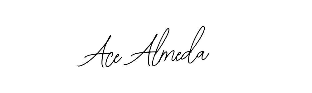 How to make Ace Almeda name signature. Use Bearetta-2O07w style for creating short signs online. This is the latest handwritten sign. Ace Almeda signature style 12 images and pictures png