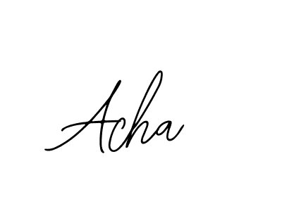 Use a signature maker to create a handwritten signature online. With this signature software, you can design (Bearetta-2O07w) your own signature for name Acha. Acha signature style 12 images and pictures png