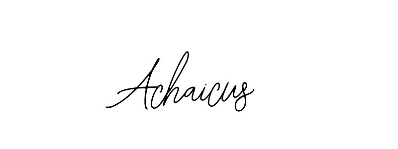 if you are searching for the best signature style for your name Achaicus. so please give up your signature search. here we have designed multiple signature styles  using Bearetta-2O07w. Achaicus signature style 12 images and pictures png