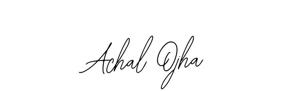 Use a signature maker to create a handwritten signature online. With this signature software, you can design (Bearetta-2O07w) your own signature for name Achal Ojha. Achal Ojha signature style 12 images and pictures png