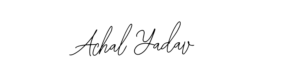 Create a beautiful signature design for name Achal Yadav. With this signature (Bearetta-2O07w) fonts, you can make a handwritten signature for free. Achal Yadav signature style 12 images and pictures png