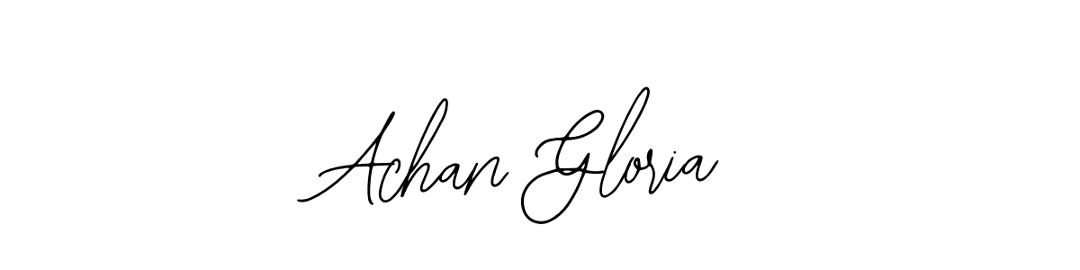 Design your own signature with our free online signature maker. With this signature software, you can create a handwritten (Bearetta-2O07w) signature for name Achan Gloria. Achan Gloria signature style 12 images and pictures png