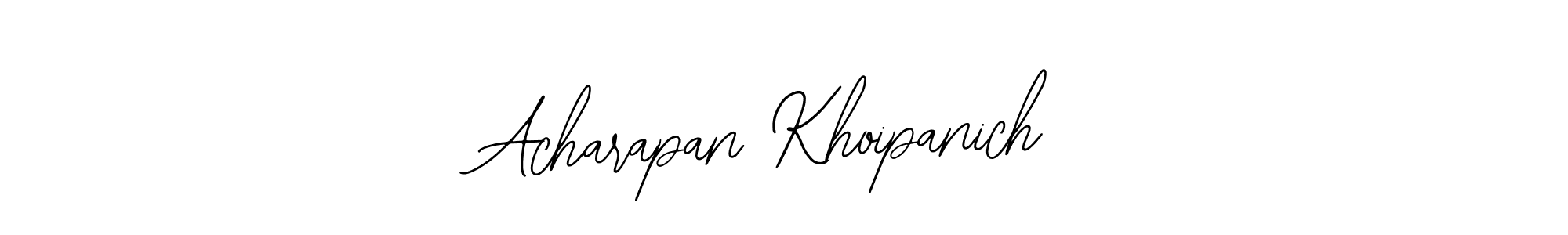 You can use this online signature creator to create a handwritten signature for the name Acharapan Khoipanich. This is the best online autograph maker. Acharapan Khoipanich signature style 12 images and pictures png