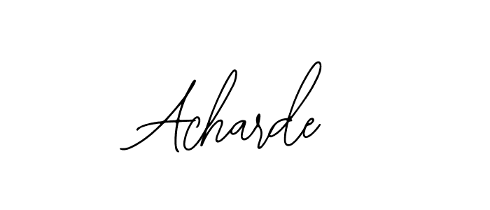 Also we have Acharde name is the best signature style. Create professional handwritten signature collection using Bearetta-2O07w autograph style. Acharde signature style 12 images and pictures png