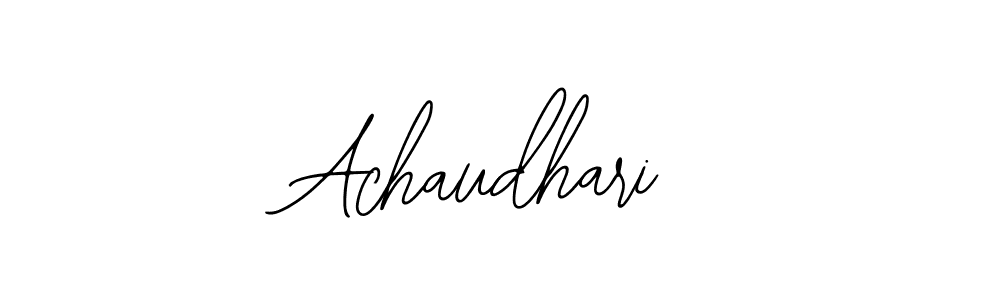 How to make Achaudhari name signature. Use Bearetta-2O07w style for creating short signs online. This is the latest handwritten sign. Achaudhari signature style 12 images and pictures png