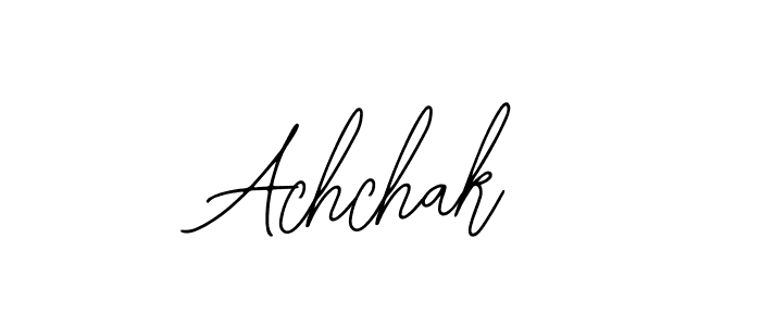 How to make Achchak name signature. Use Bearetta-2O07w style for creating short signs online. This is the latest handwritten sign. Achchak signature style 12 images and pictures png