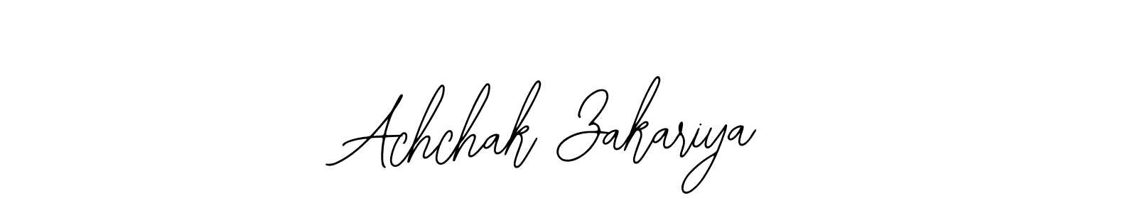 The best way (Bearetta-2O07w) to make a short signature is to pick only two or three words in your name. The name Achchak Zakariya include a total of six letters. For converting this name. Achchak Zakariya signature style 12 images and pictures png