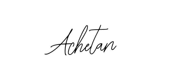 Design your own signature with our free online signature maker. With this signature software, you can create a handwritten (Bearetta-2O07w) signature for name Achetan. Achetan signature style 12 images and pictures png