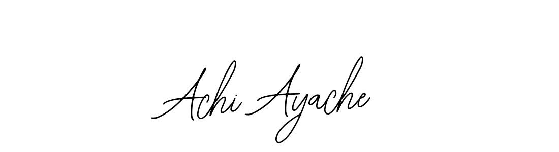 How to make Achi Ayache name signature. Use Bearetta-2O07w style for creating short signs online. This is the latest handwritten sign. Achi Ayache signature style 12 images and pictures png