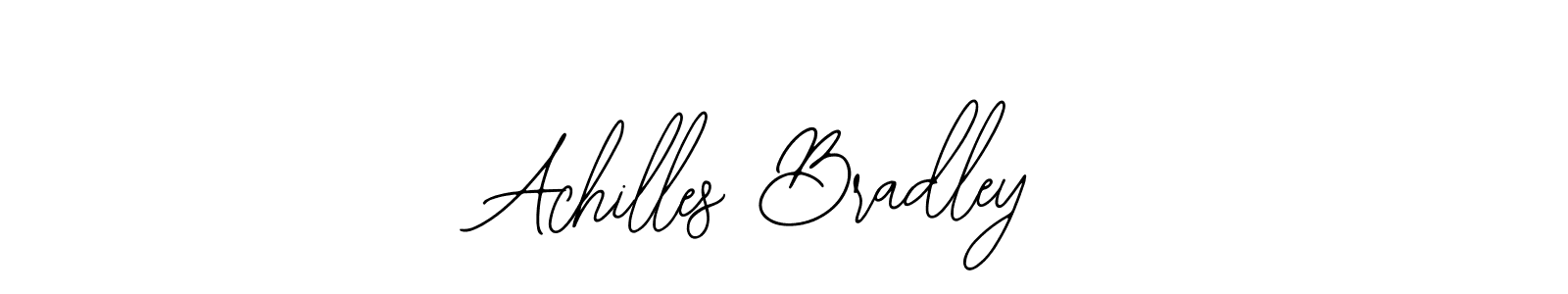 The best way (Bearetta-2O07w) to make a short signature is to pick only two or three words in your name. The name Achilles Bradley include a total of six letters. For converting this name. Achilles Bradley signature style 12 images and pictures png