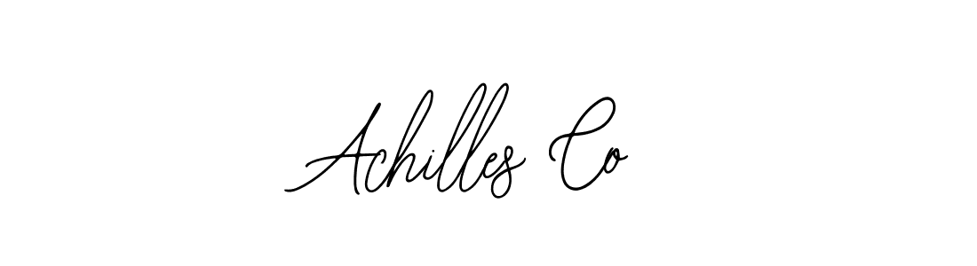 Design your own signature with our free online signature maker. With this signature software, you can create a handwritten (Bearetta-2O07w) signature for name Achilles Co. Achilles Co signature style 12 images and pictures png