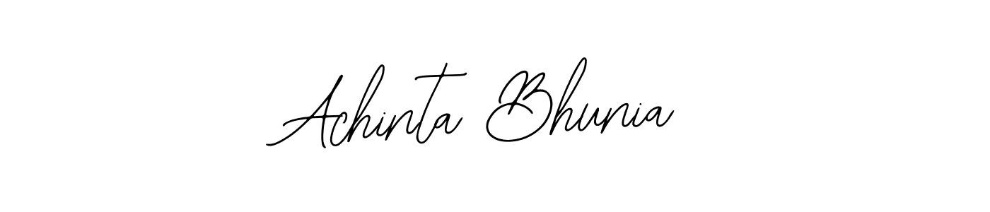 Create a beautiful signature design for name Achinta Bhunia. With this signature (Bearetta-2O07w) fonts, you can make a handwritten signature for free. Achinta Bhunia signature style 12 images and pictures png