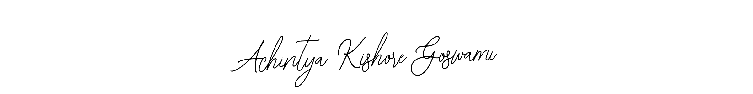 How to make Achintya Kishore Goswami name signature. Use Bearetta-2O07w style for creating short signs online. This is the latest handwritten sign. Achintya Kishore Goswami signature style 12 images and pictures png