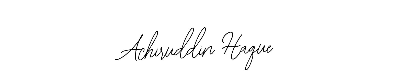 How to make Achiruddin Haque name signature. Use Bearetta-2O07w style for creating short signs online. This is the latest handwritten sign. Achiruddin Haque signature style 12 images and pictures png