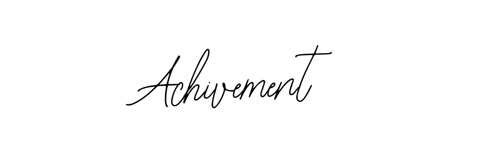 How to make Achivement signature? Bearetta-2O07w is a professional autograph style. Create handwritten signature for Achivement name. Achivement signature style 12 images and pictures png