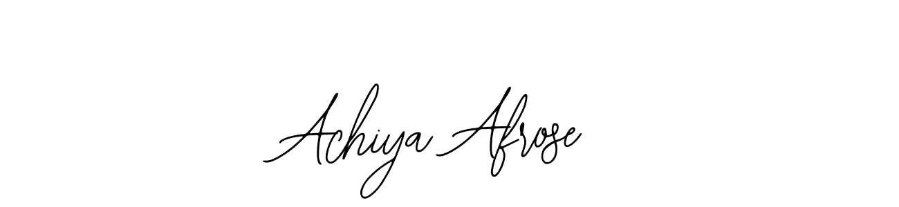 How to make Achiya Afrose signature? Bearetta-2O07w is a professional autograph style. Create handwritten signature for Achiya Afrose name. Achiya Afrose signature style 12 images and pictures png