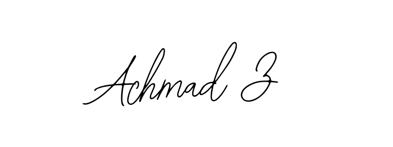 Make a beautiful signature design for name Achmad Z. With this signature (Bearetta-2O07w) style, you can create a handwritten signature for free. Achmad Z signature style 12 images and pictures png