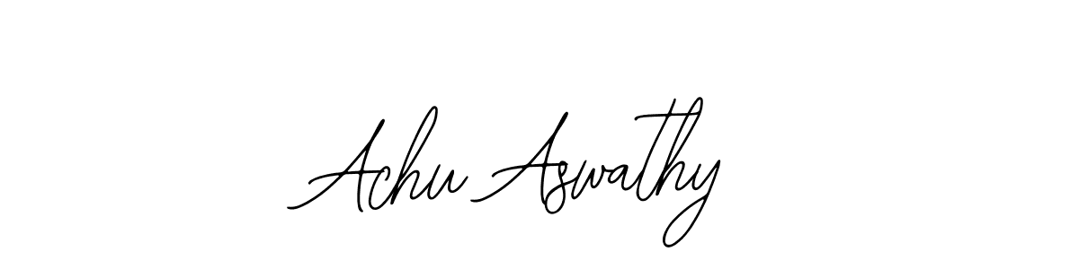 Also we have Achu Aswathy name is the best signature style. Create professional handwritten signature collection using Bearetta-2O07w autograph style. Achu Aswathy signature style 12 images and pictures png