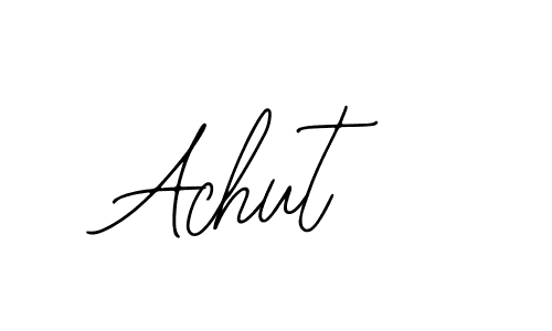 How to make Achut name signature. Use Bearetta-2O07w style for creating short signs online. This is the latest handwritten sign. Achut signature style 12 images and pictures png