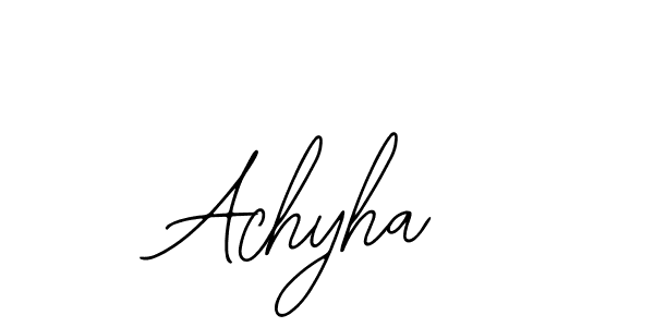 The best way (Bearetta-2O07w) to make a short signature is to pick only two or three words in your name. The name Achyha include a total of six letters. For converting this name. Achyha signature style 12 images and pictures png