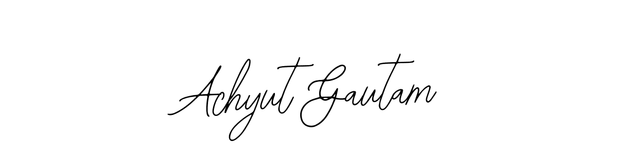 The best way (Bearetta-2O07w) to make a short signature is to pick only two or three words in your name. The name Achyut Gautam include a total of six letters. For converting this name. Achyut Gautam signature style 12 images and pictures png