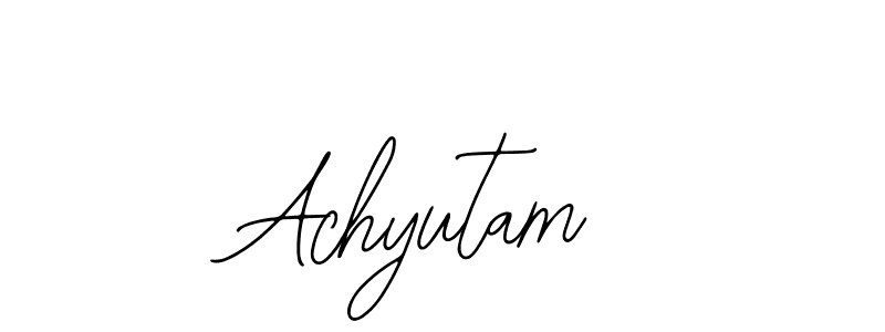 How to make Achyutam name signature. Use Bearetta-2O07w style for creating short signs online. This is the latest handwritten sign. Achyutam signature style 12 images and pictures png