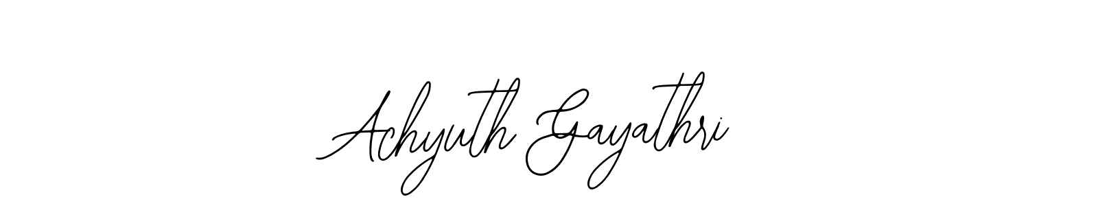 Use a signature maker to create a handwritten signature online. With this signature software, you can design (Bearetta-2O07w) your own signature for name Achyuth Gayathri. Achyuth Gayathri signature style 12 images and pictures png