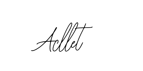How to make Acllet name signature. Use Bearetta-2O07w style for creating short signs online. This is the latest handwritten sign. Acllet signature style 12 images and pictures png