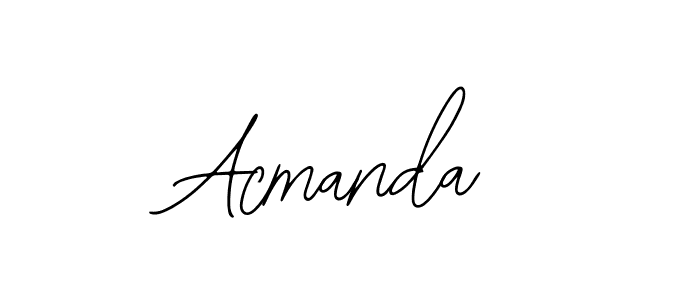 The best way (Bearetta-2O07w) to make a short signature is to pick only two or three words in your name. The name Acmanda include a total of six letters. For converting this name. Acmanda signature style 12 images and pictures png