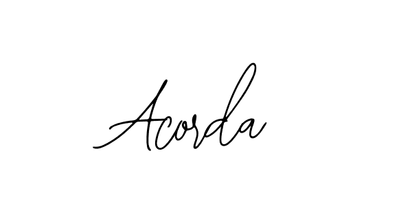 How to make Acorda signature? Bearetta-2O07w is a professional autograph style. Create handwritten signature for Acorda name. Acorda signature style 12 images and pictures png