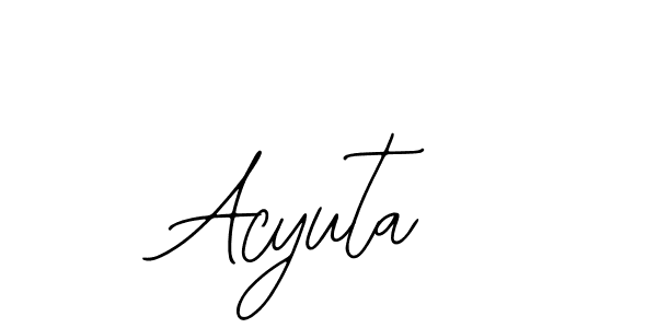 Make a beautiful signature design for name Acyuta. With this signature (Bearetta-2O07w) style, you can create a handwritten signature for free. Acyuta signature style 12 images and pictures png