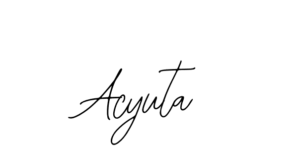 How to Draw Acyuta signature style? Bearetta-2O07w is a latest design signature styles for name Acyuta. Acyuta signature style 12 images and pictures png