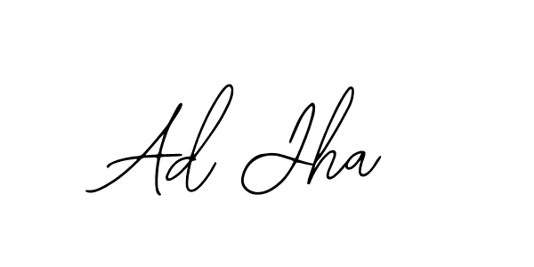 Similarly Bearetta-2O07w is the best handwritten signature design. Signature creator online .You can use it as an online autograph creator for name Ad Jha. Ad Jha signature style 12 images and pictures png