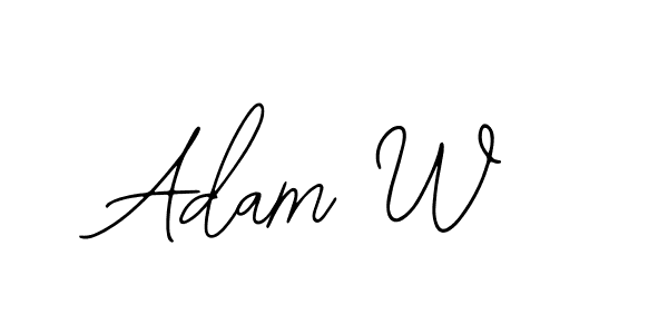 Design your own signature with our free online signature maker. With this signature software, you can create a handwritten (Bearetta-2O07w) signature for name Adam W. Adam W signature style 12 images and pictures png