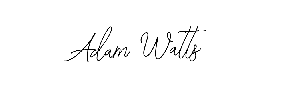 How to make Adam Watts name signature. Use Bearetta-2O07w style for creating short signs online. This is the latest handwritten sign. Adam Watts signature style 12 images and pictures png